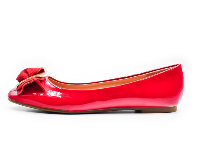 5017 Mia Bellos Patent Leather Flats With Buckle